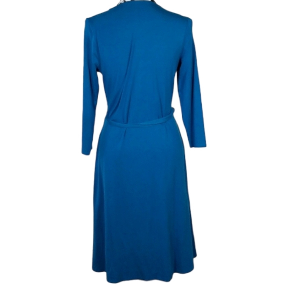 Talbot faux Wrap blue longsleeve Shirtdress - Picture 2 of 9